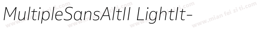 MultipleSansAltII LightIt字体转换